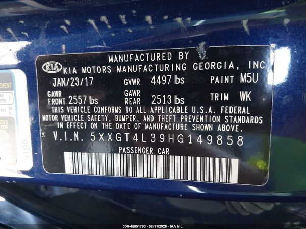 2017 KIA OPTIMA LX