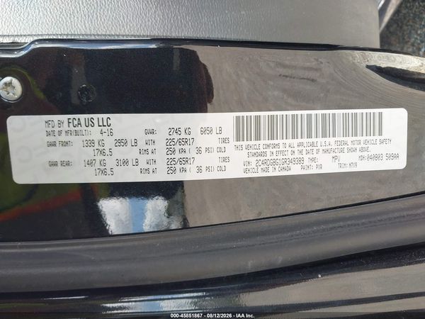 2016 DODGE GRAND CARAVAN SE PLUS