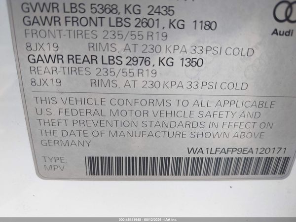 2014 AUDI Q5 2.0T PREMIUM