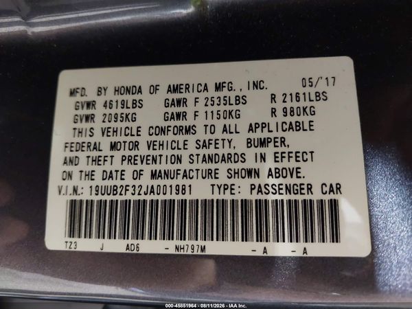 2018 ACURA TLX V6