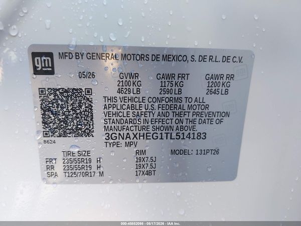 2026 CHEVROLET EQUINOX FWD LT — I9