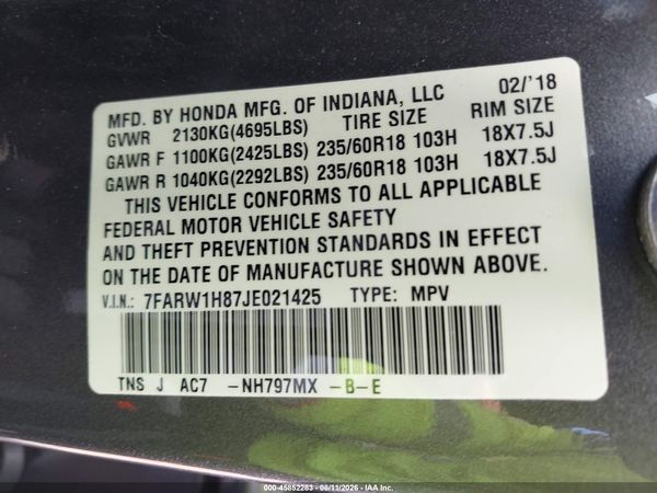 2018 HONDA CR-V EX-L/EX-L NAVI