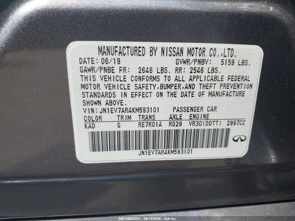 2019 INFINITI Q50 3.0T LUXE