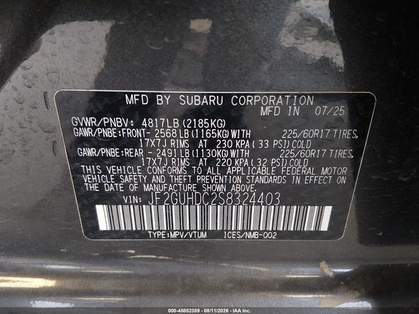 2025 SUBARU CROSSTREK PREMIUM
