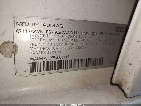 2015 AUDI A4 2.0T PREMIUM