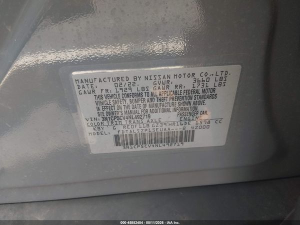 2022 NISSAN KICKS SV XTRONIC CVT