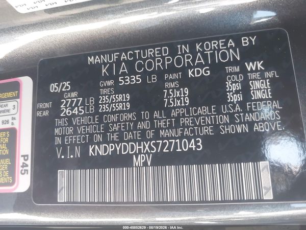 2025 KIA SPORTAGE PLUG-IN HYBRID X-LINE