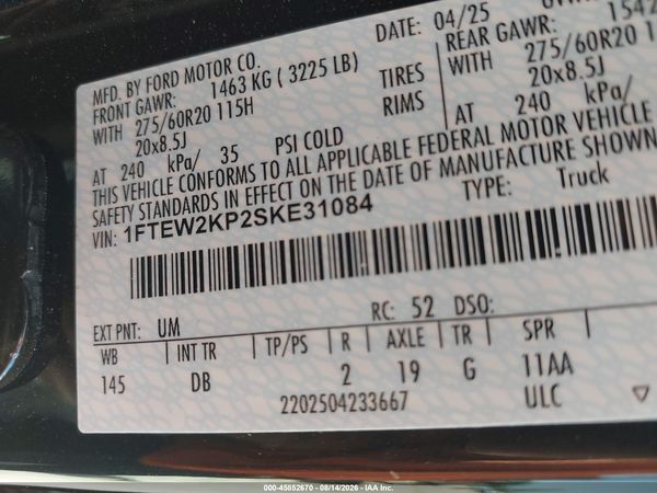 2025 FORD F-150 STX