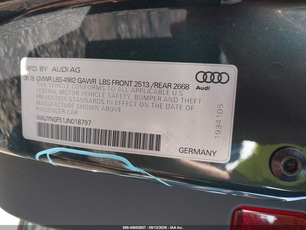 2018 AUDI A5 2.0T PREMIUM