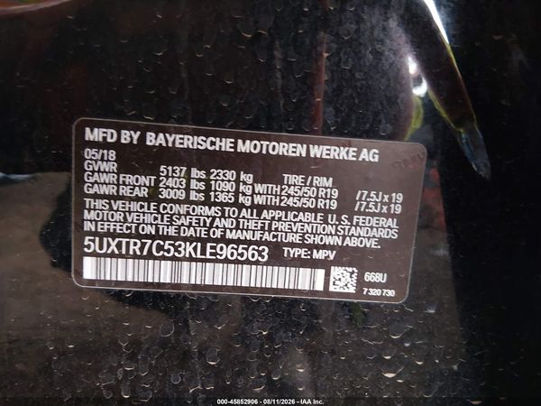 2019 BMW X3 SDRIVE30I