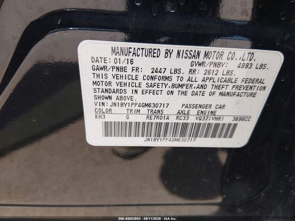 2016 INFINITI Q70L 3.7