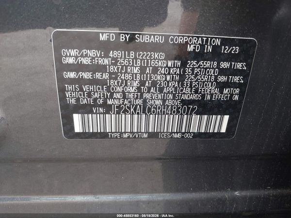2024 SUBARU FORESTER LIMITED — I9
