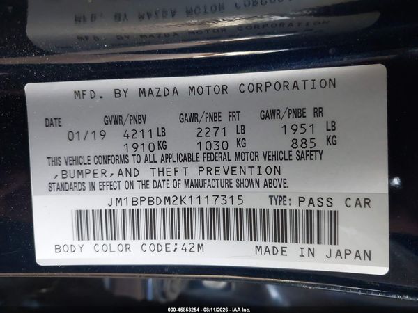 2019 MAZDA MAZDA3 PREFERRED PACKAGE