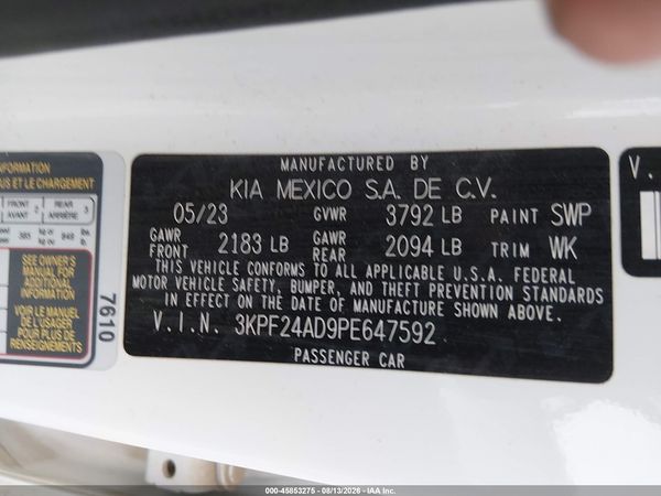 2023 KIA FORTE LXS