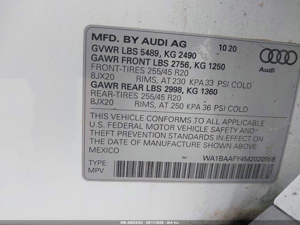 2021 AUDI Q5