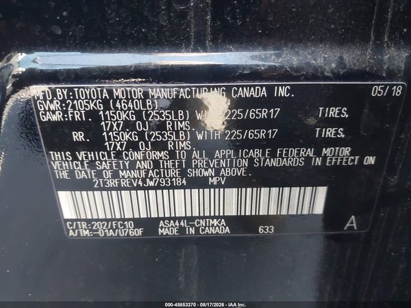 2018 TOYOTA RAV4 XLE