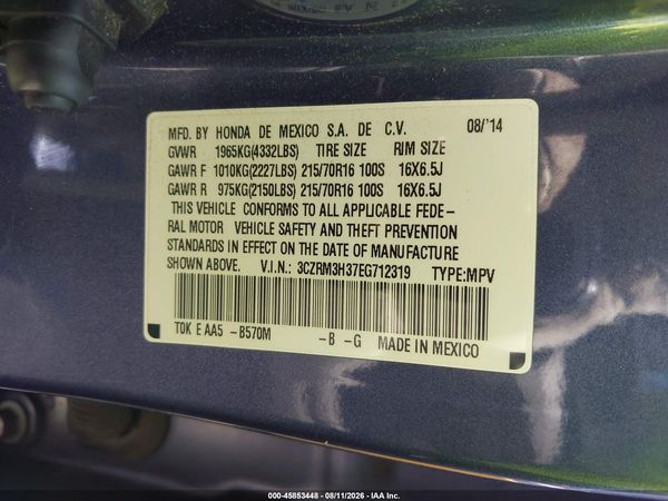 2014 HONDA CR-V LX