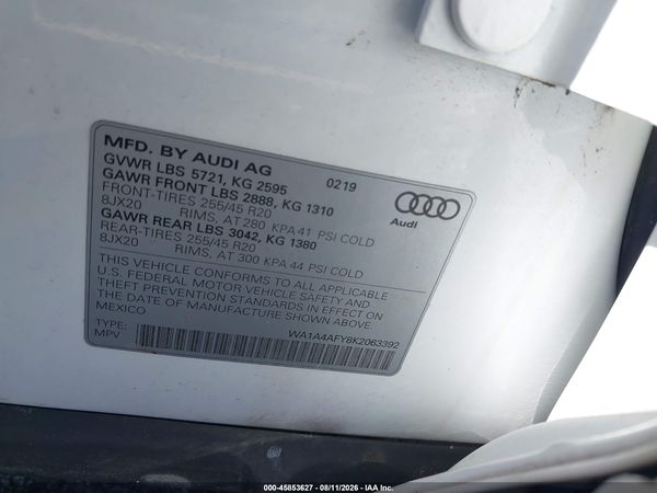 2019 AUDI SQ5 3.0T PREMIUM