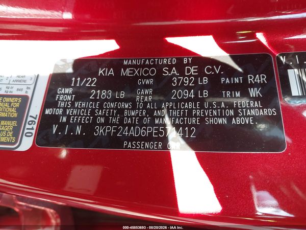 2023 KIA FORTE LXS — I9