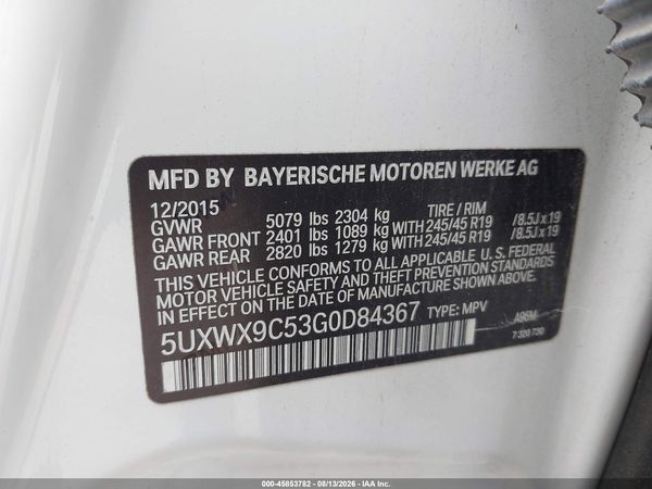 2016 BMW X3 XDRIVE28I