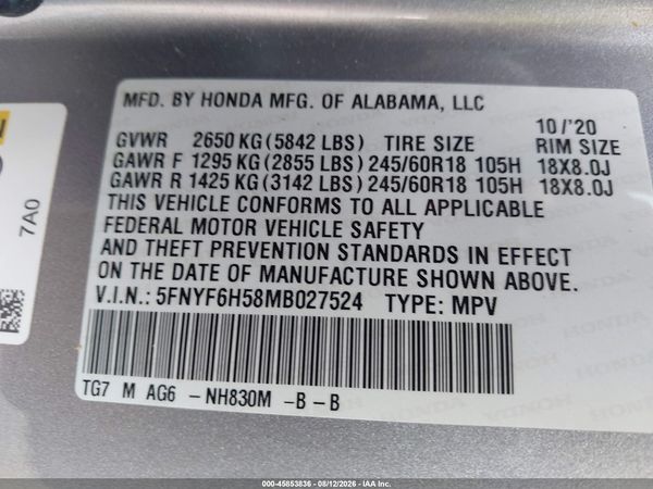 2021 HONDA PILOT AWD EX-L