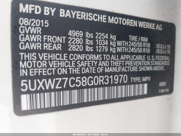 2016 BMW X3 SDRIVE28I