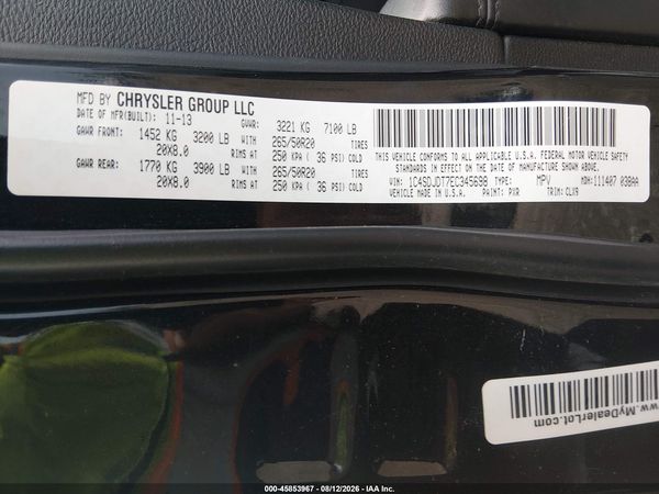2014 DODGE DURANGO LIMITED