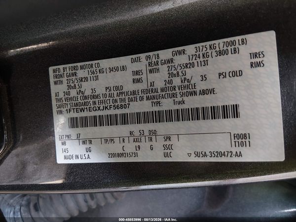 2018 FORD F-150 XLT