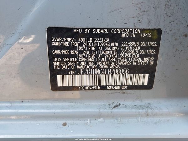 2020 SUBARU CROSSTREK HYBRID