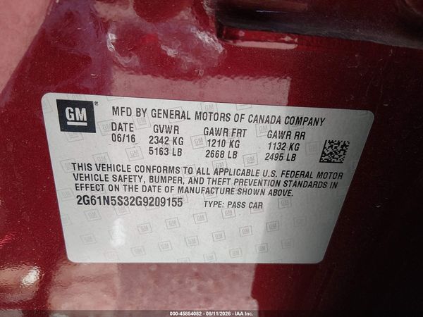 2016 CADILLAC XTS LUXURY COLLECTION