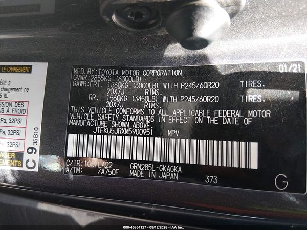 2021 TOYOTA 4RUNNER LIMITED