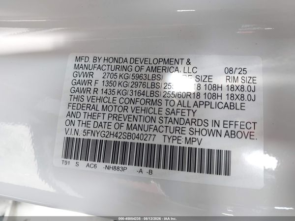 2025 HONDA PILOT EX-L