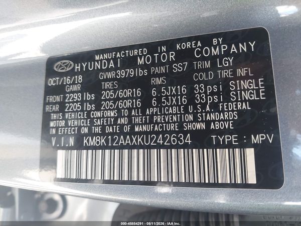 2019 HYUNDAI KONA SE