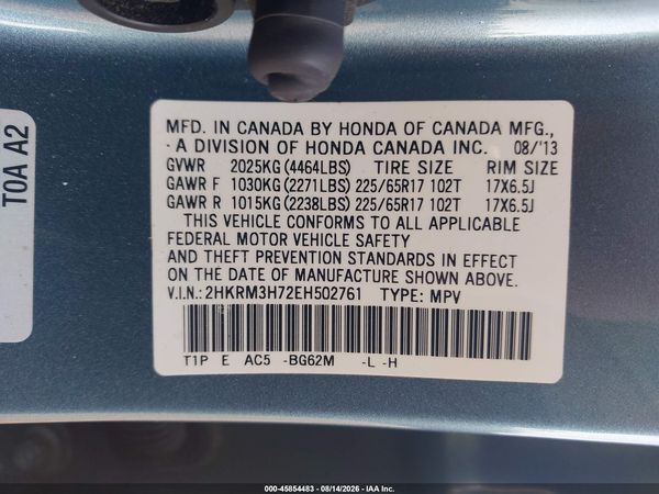 2014 HONDA CR-V EX-L