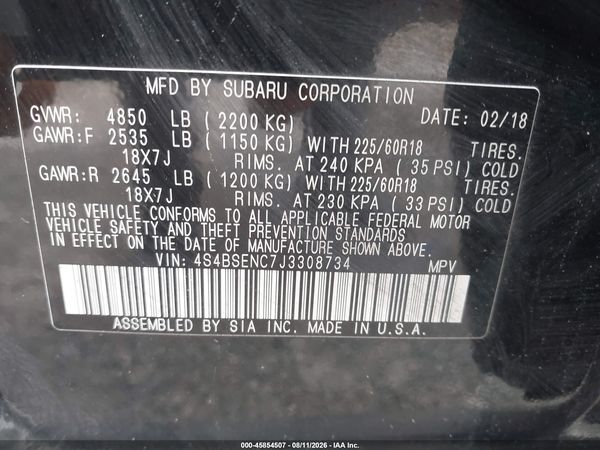 2018 SUBARU OUTBACK 3.6R LIMITED