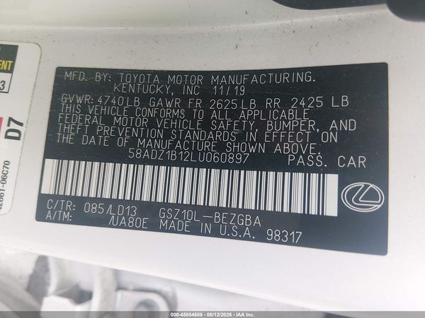 2020 LEXUS ES 350 350 Premium