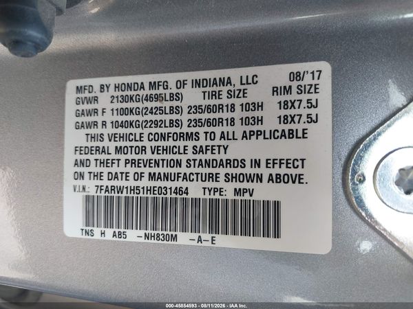 2017 HONDA CR-V EX