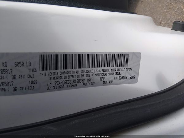 2018 DODGE GRAND CARAVAN GT