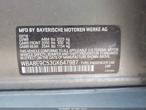 2016 BMW 328I