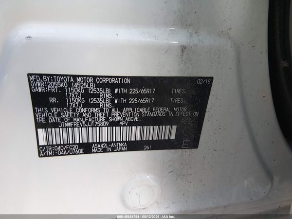 2018 TOYOTA RAV4 XLE