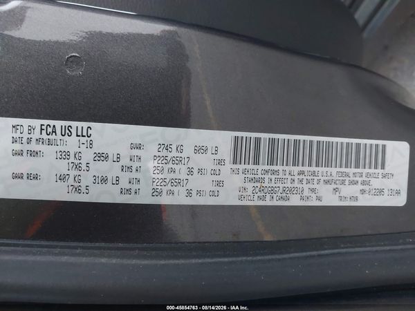 2018 DODGE GRAND CARAVAN SE PLUS — I9