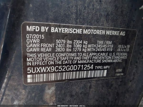 2016 BMW X3 XDRIVE28I