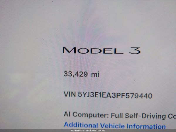 2023 TESLA MODEL 3 REAR-WHEEL DRIVE