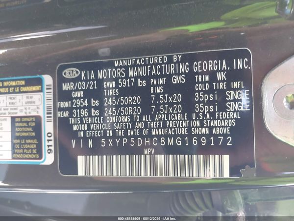 2021 KIA TELLURIDE SX