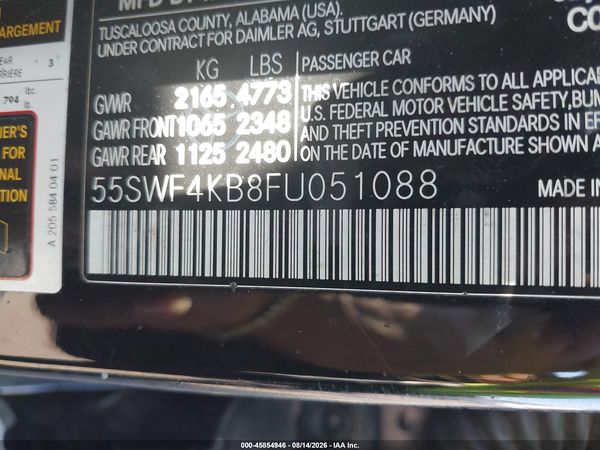 2015 MERCEDES-BENZ C 300 SPORT 4MATIC