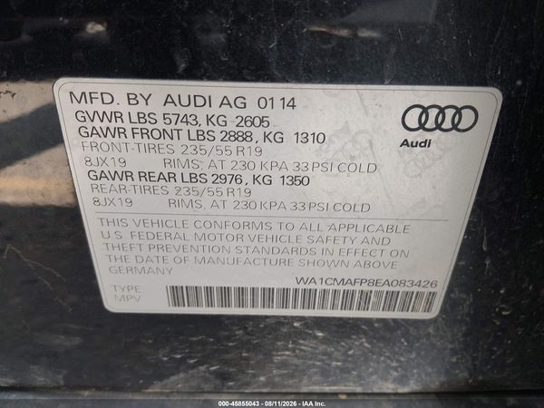 2014 AUDI Q5 3.0 TDI PREMIUM PLUS