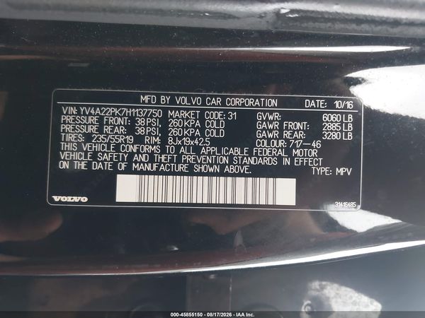 2017 VOLVO XC90 T6 MOMENTUM