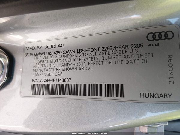 2015 AUDI A3 1.8T PREMIUM
