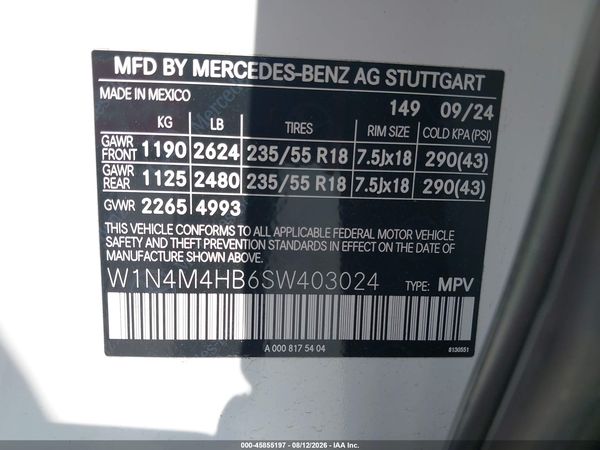 2025 MERCEDES-BENZ GLB 250 4MATIC