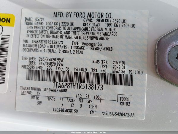 2024 FORD MUSTANG